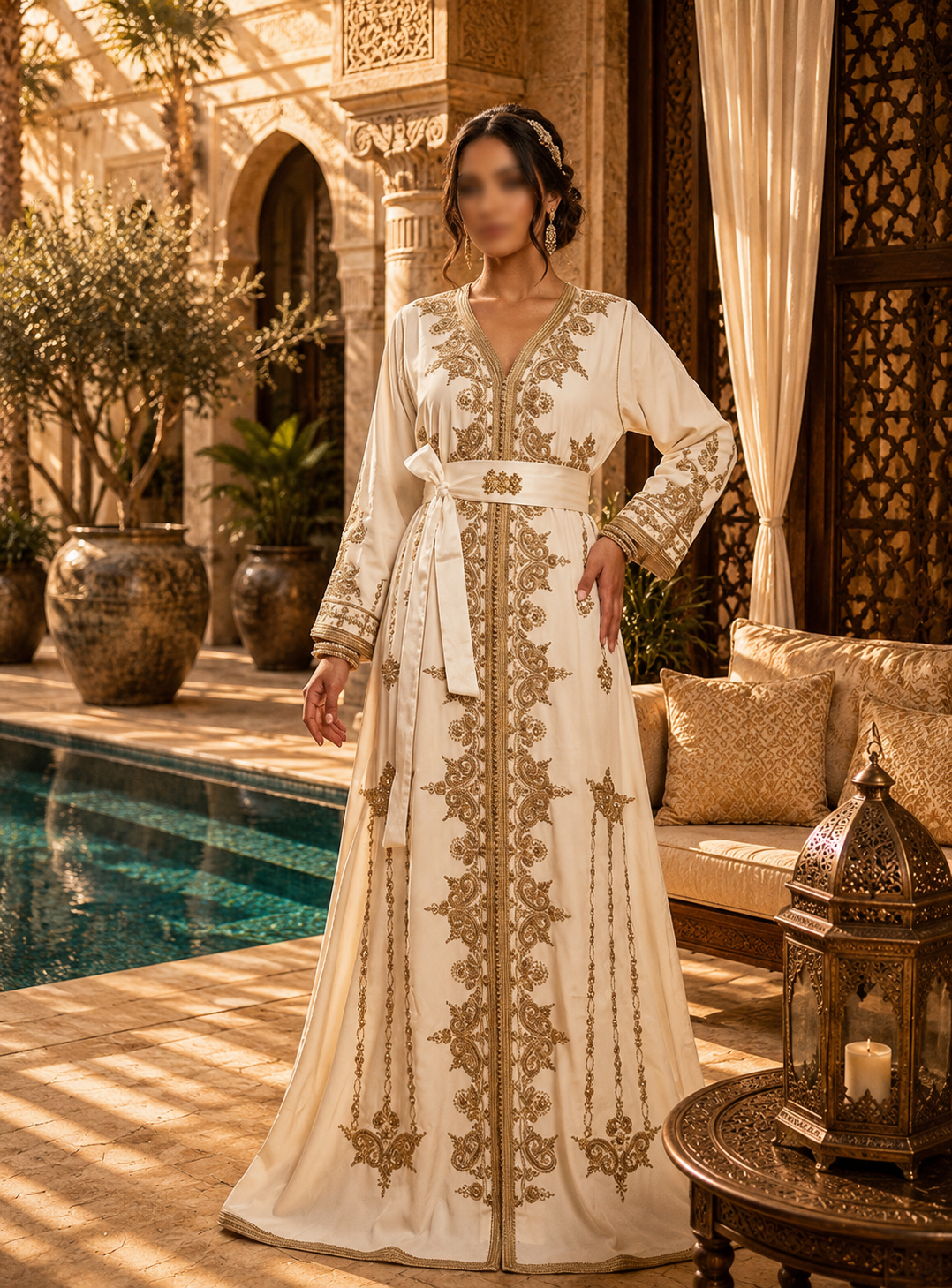 قفطان ساتان خفيف